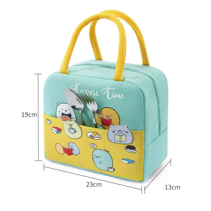 Cartoon Insulation Lunch Bag Portable Thermal Cooler Bento Tote Picnic Storage Pouch Handbag Outdoor Ice Tote Bolsas De Almuerzo