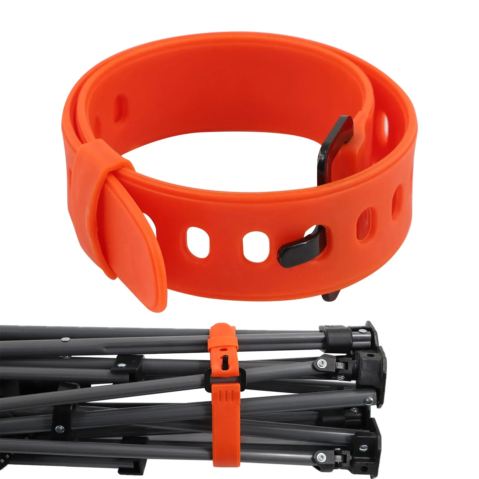 Gummi-Spann gurt Hochfester Fracht gürtel Sport Wasser flasche Kompakte Krawatten für Taschenlampe Gepäck Luftpumpe Selbstverteidigung sstab – Detail 6