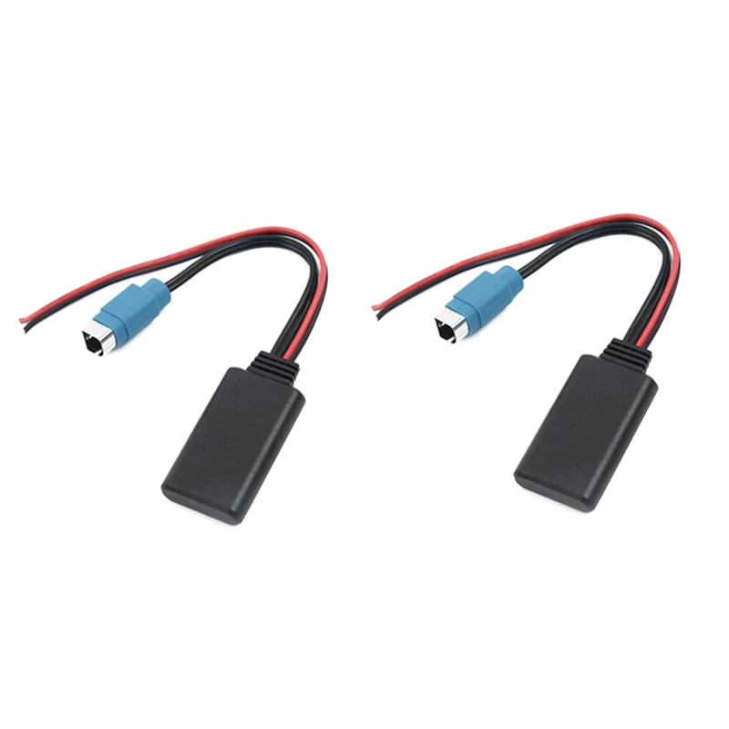 

2 PCS Car Bluetooth Module Music Adapter Aux Audio Cable Black Plastic For Alpine CDE-W203ri IDA X303 X305 X301 KCE-237B