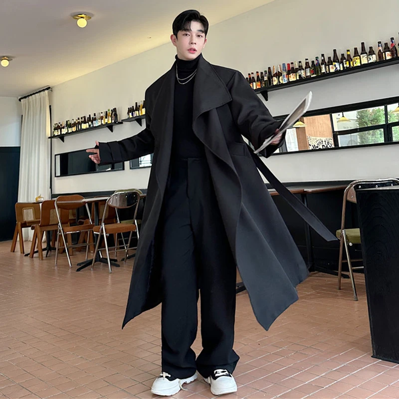 LUZHEN ออกแบบปกใหญ่เกาหลี Windbreaker Outerwear Elegance หรูหราอินเทรนด์ Niche ใหม่ Men Trench Coat LZ6633