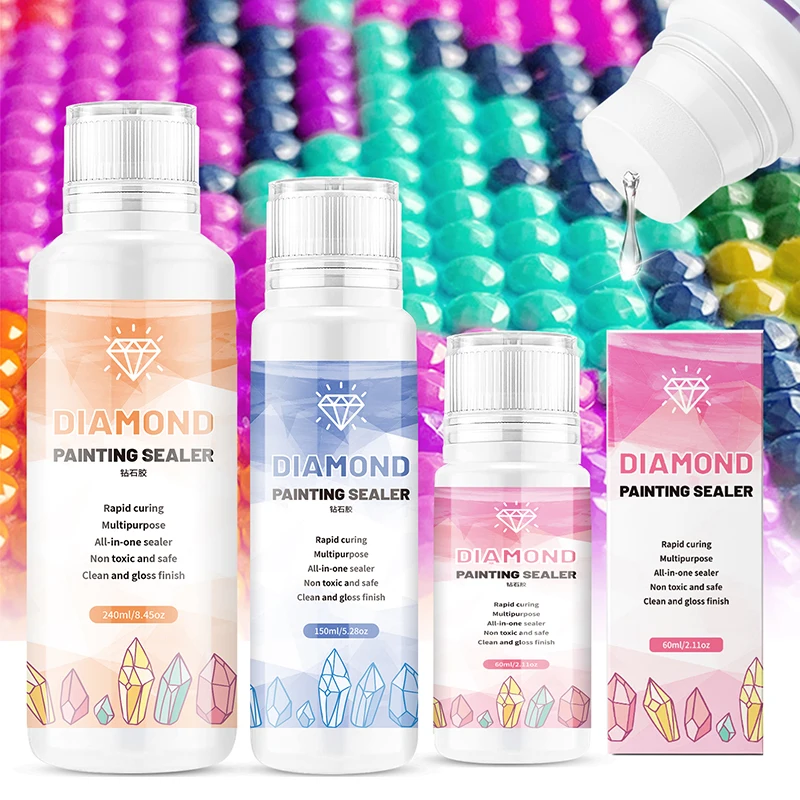 Diamond Painting Sealer 5d Diamond Painting Kunstlijm 60/120/150/240/480Ml Doorlopende Gloss Effect Diamond Painting Puzzel