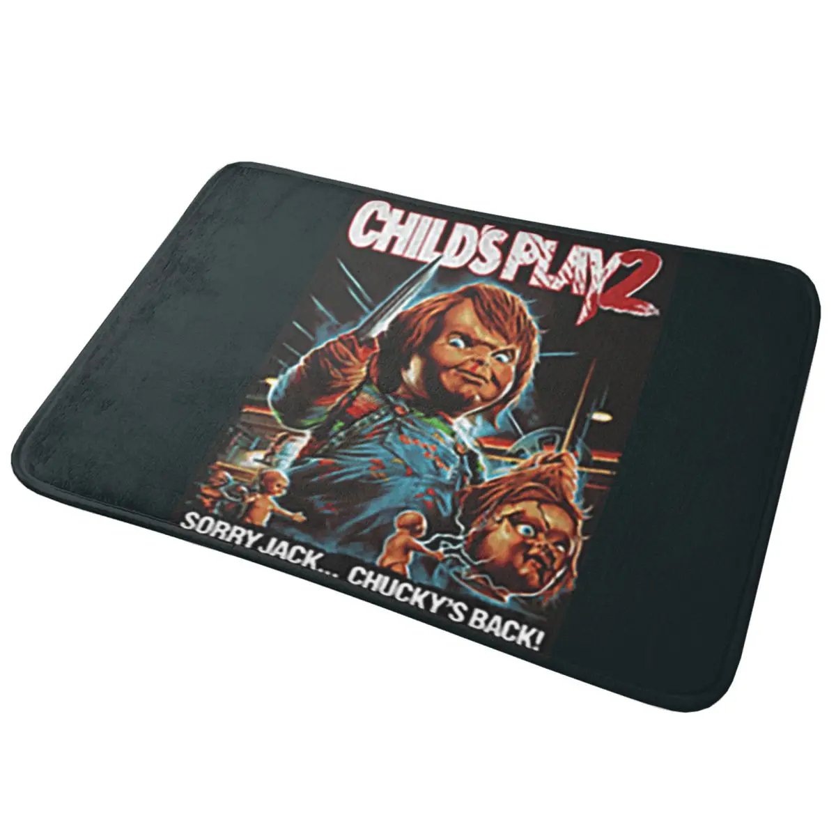 Child's Play Horror Classic Chucky Non-slip Doormat Floor Mat Cushion Carpet Rug for Kitchen Entrance Home Bedroom Footpad Mats