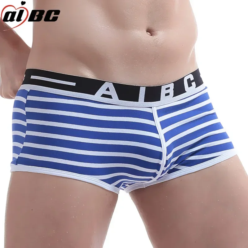 

Men's sexy Trend underwear 100% cotton striped boxer shorts youth art comfortable breathable Arlo Pants Boys U bulge bottom