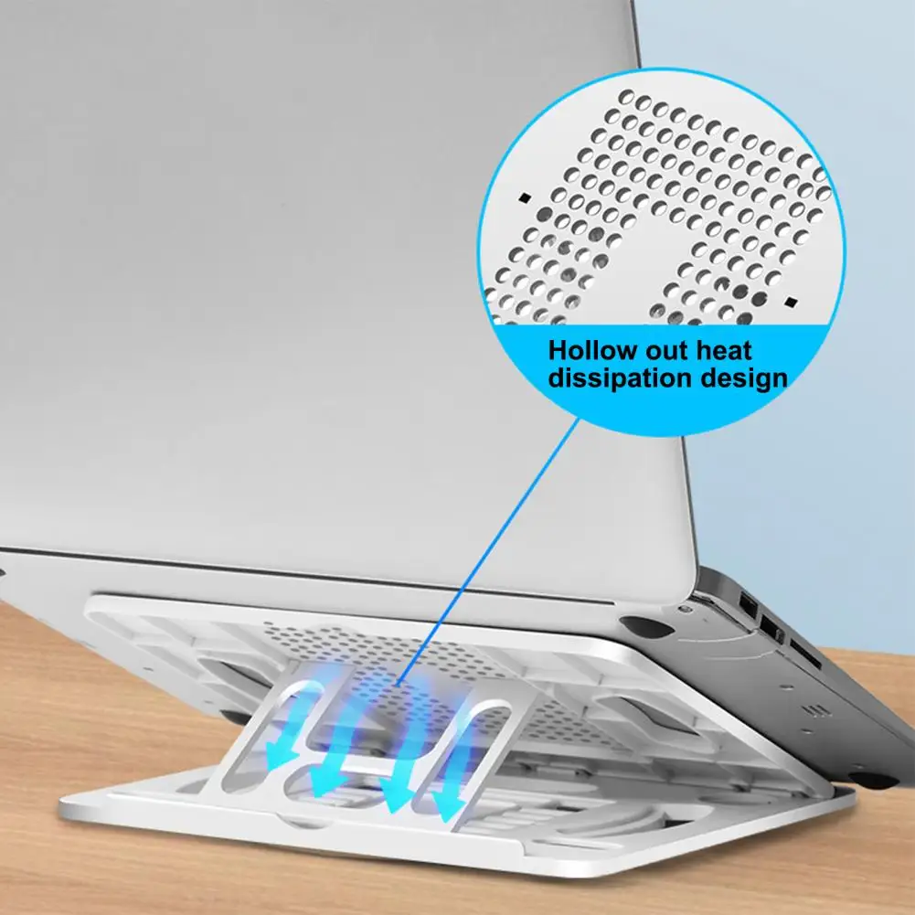 Eco-friendly Tablet Stand Non-Slip Folding Stand Angle Adjustable Notebooks Mobile Phone Bracket  Storage