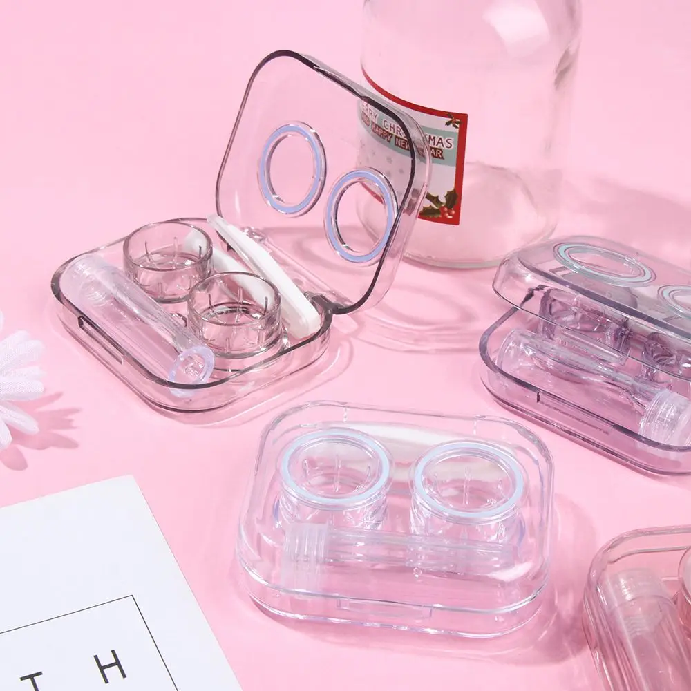 Glasses Lens Holder Care Tweezers Storager Solution Bottle Container Contact Lenses Case Lens Box