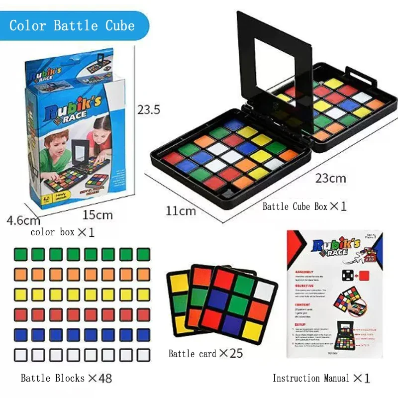 Kids Color Battle Square Race Game*** Parent-Child Square Desktop Puzzles Learning Educational Toys Anti Stress Boys Gifts