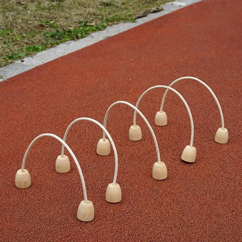 Cotton Rope Croquet Wickets 5pcs Soft Croquet Game Wickets Croquet Sticks Rope Player Croquet Wickets Set Family Game