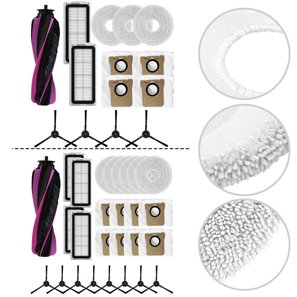 1 Set Main Side Brush Filter Mop Cloth Kit For Airbot L50 Master Robot Vacuum Cleaner Replacement Kit For Deep Home Cleaning