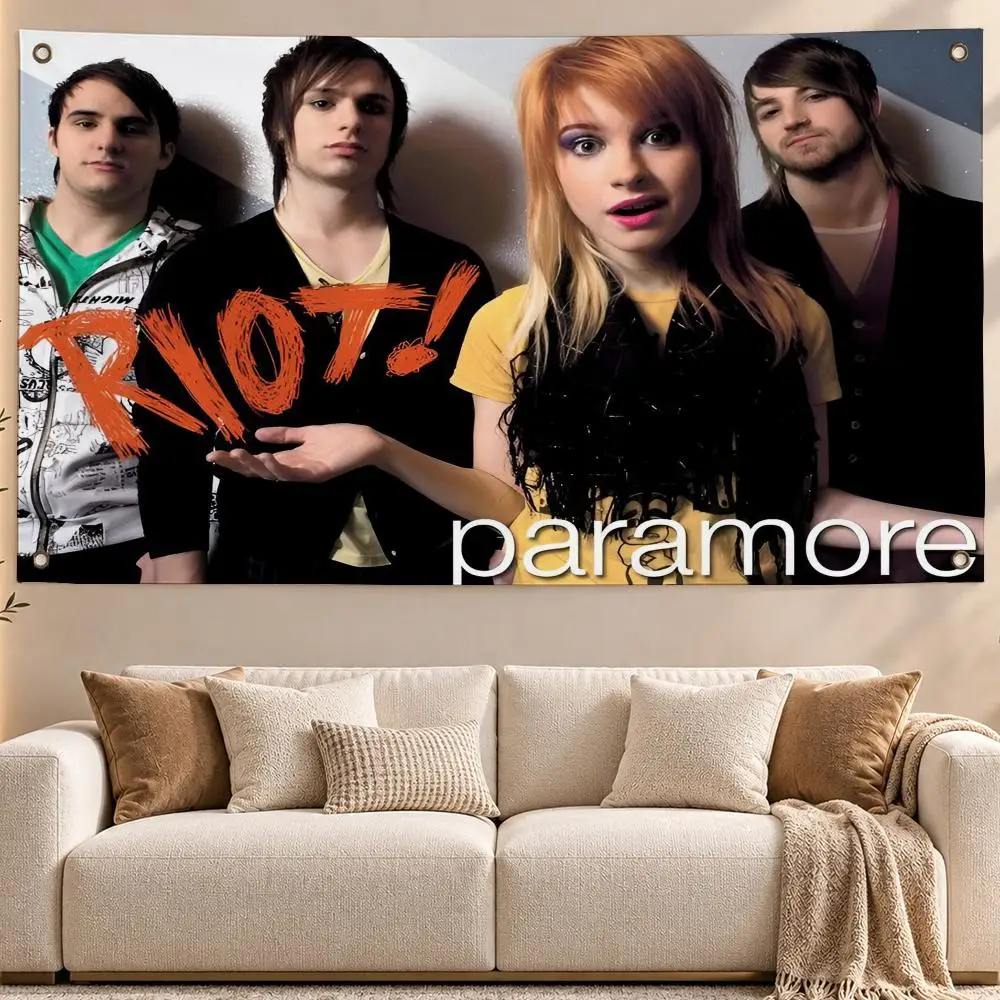 Popular Band Paramore Flags Aesthetic Wall Hanging Flag Banner Bedroom Living Room Home Decor Large HD
