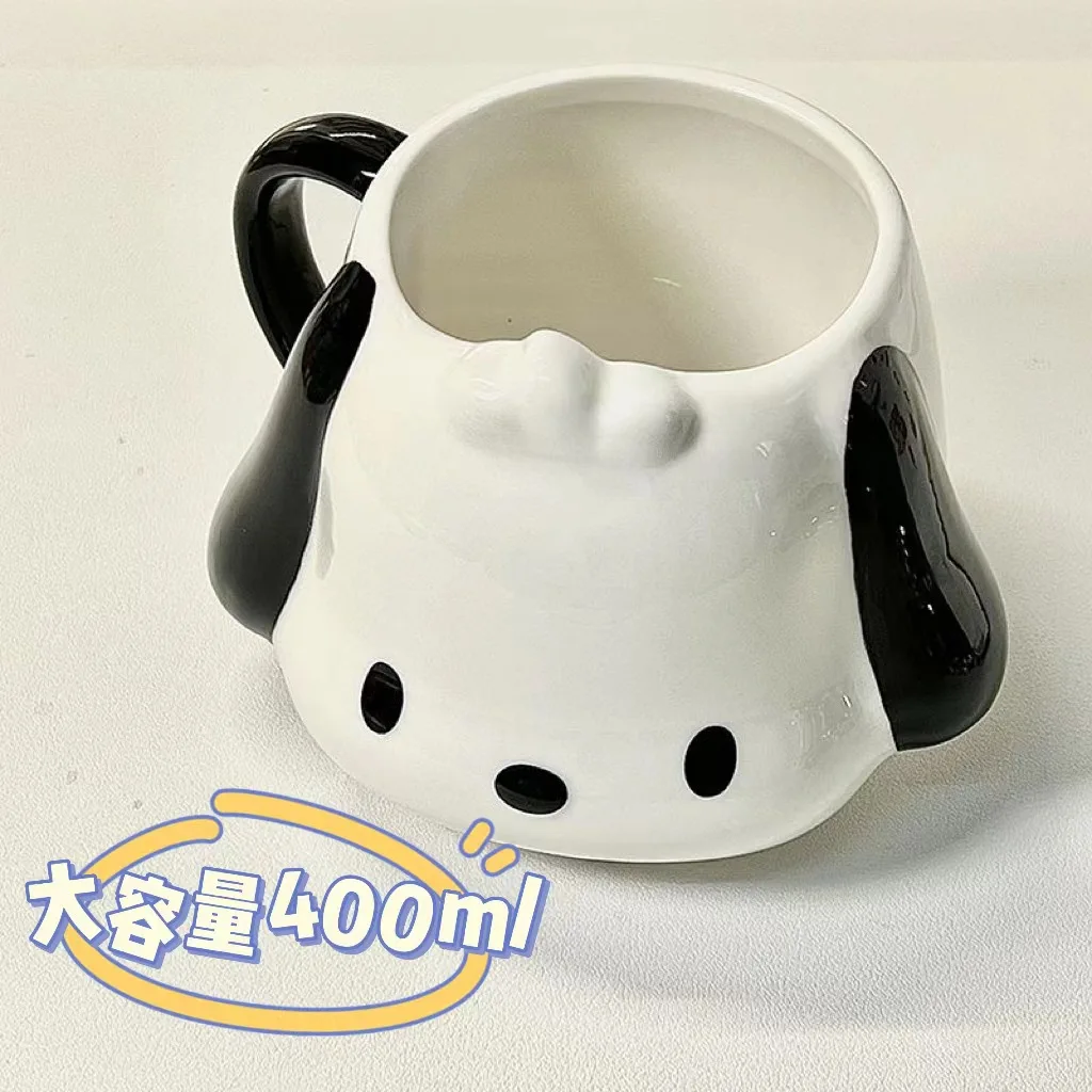 Kawaii Sanrio Pochacco Mug Creative 3D Pochacco Ceramic Cup Large Capacity Milk Cup Creative Water Cup Coffee Cup Girls Gift