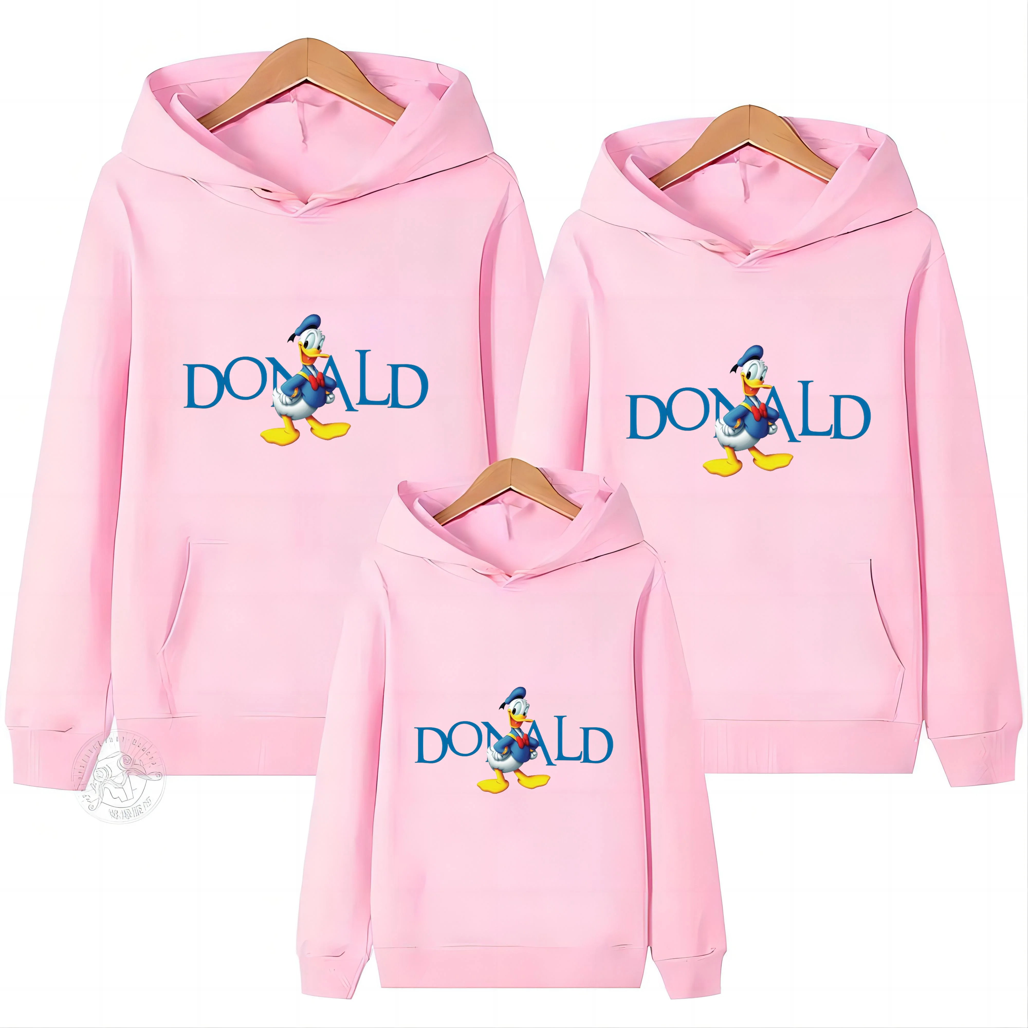 Hoodie family long sleeve sportswear cartoon printed Donald Duck graffiti hoodie simple spring and autumn men and women alike