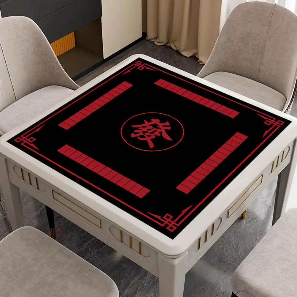 Chinese Tablecloth Noise Reduction Mahjong Table Mat for Poker Domino Mah Jongg Games Anti-slip Square Playmat Cover for Card