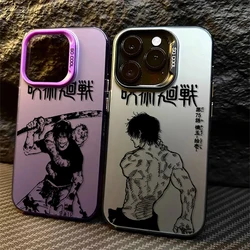 Jujutsu Kaisen Fushi guro Toji für iPhone 15 14 13 12 11 Pro max xs max x xr 7 8 plus 6s Mode bunte silberne Telefon hülle