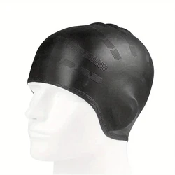 Gorro de natación silicona impermeable pelo largo con protección