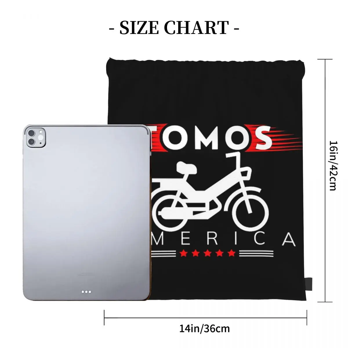 Tomos American, Tomos Moped Backpacks Fashion Portable Drawstring Bags Sports Bag Book Bags For Man Woman School