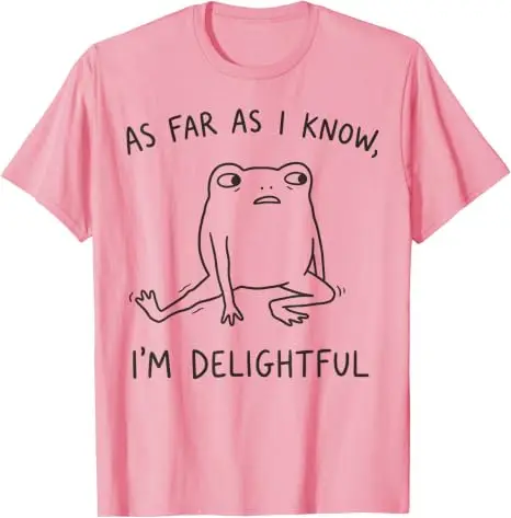 Soweit ich weiß, bin ich ein entzückender Frosch – Sarkastisches Humor-T-Shirt, Y2k-Persönlichkeits-Witz-T-Shirt, unbeholfener Frosch, ästhetische Kleidung, Geschenk – Detail 6