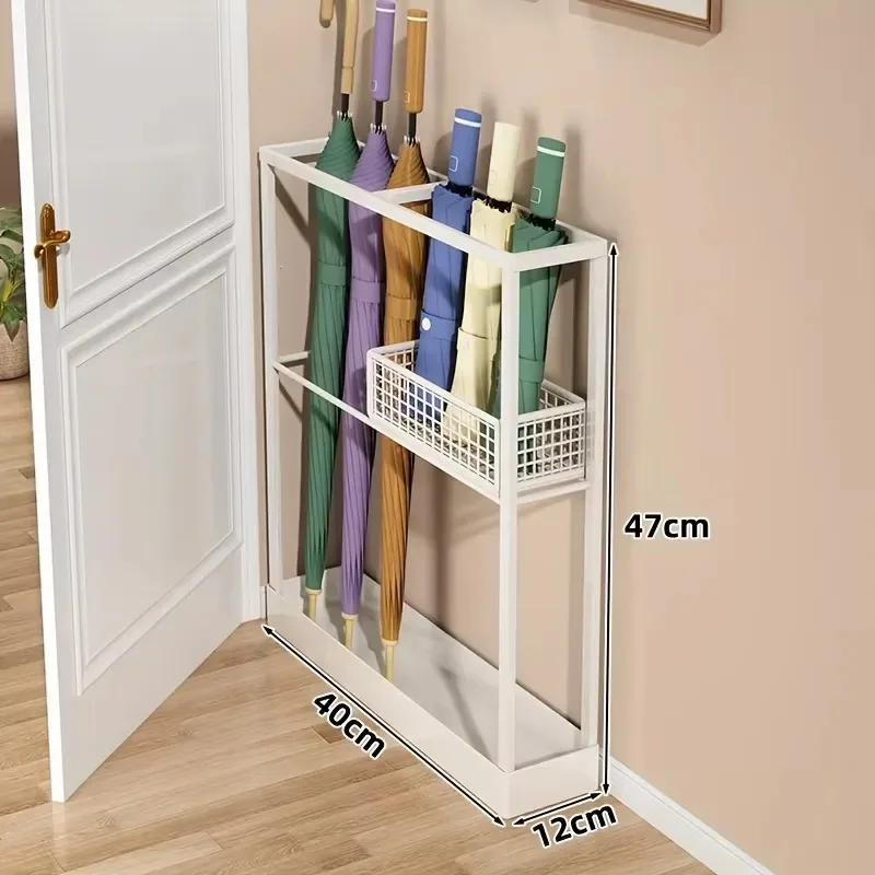 One Large Capacity Foyer Umbrella Rack, Doorway Umbrella Holder, Convenient Storage for Hallway Drip Buckets Storage Rack