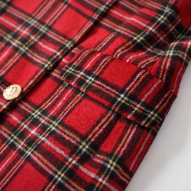 Nuova giacca da abito piccola da strada hipster giacca da donna europea americana plaid collage cotone traf пиджак жletidhe