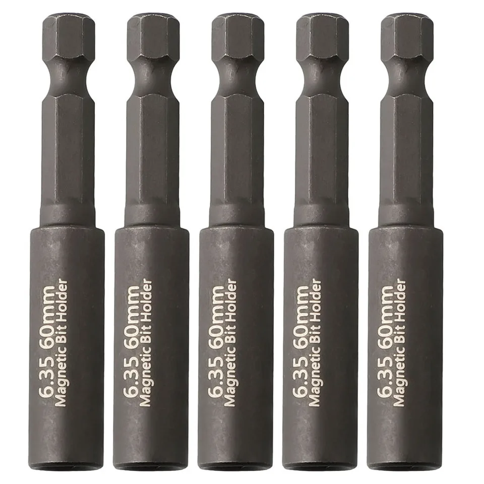 2/5pcs 1/4In Hoofd Verlengstuk Schroevendraaier Magnetische Overdracht Verlengstuk 60mm Voor Boor Schroevendraaier Batch hoofd Power Tool