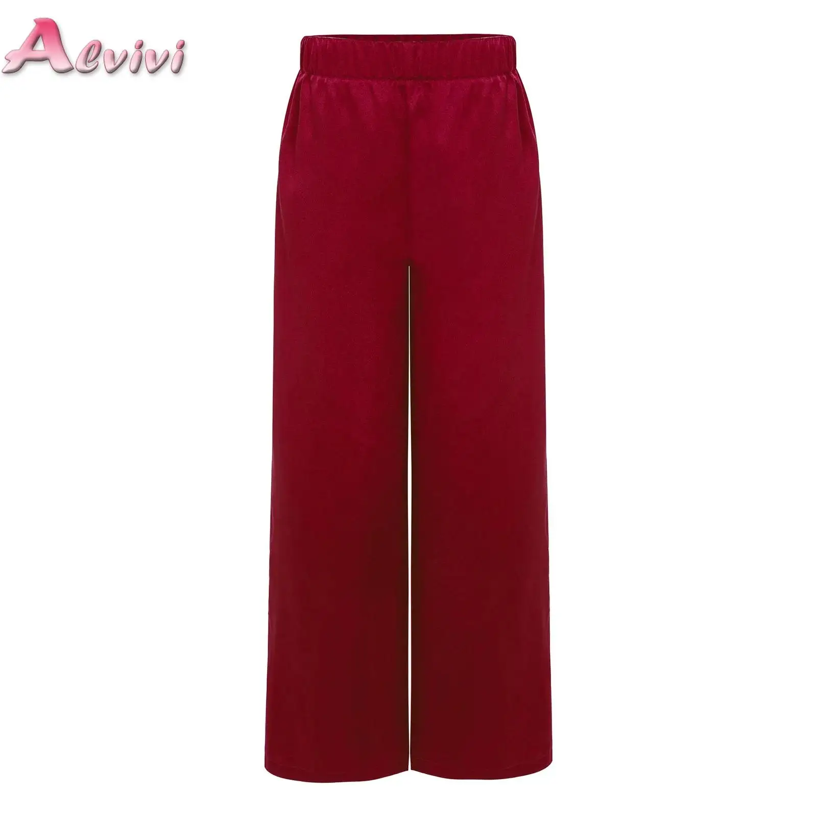 

Kids Boys Girls Liturgical Dance Wide-Leg Pants Celebration of Spirit Palazzo Pants Worship Praise Dance Costume Satin Trousers