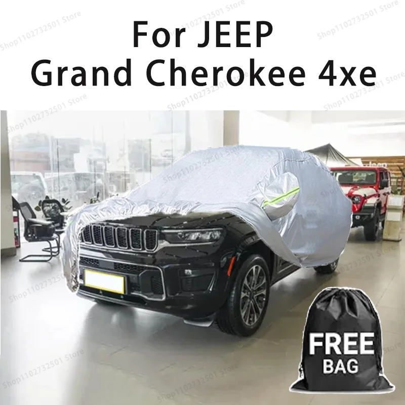 

For JEEP Grand Cherokee 4xe Car Cover with Reflective Strip Dustproof UV Scratch-Resistant Sunscreen Protective cover