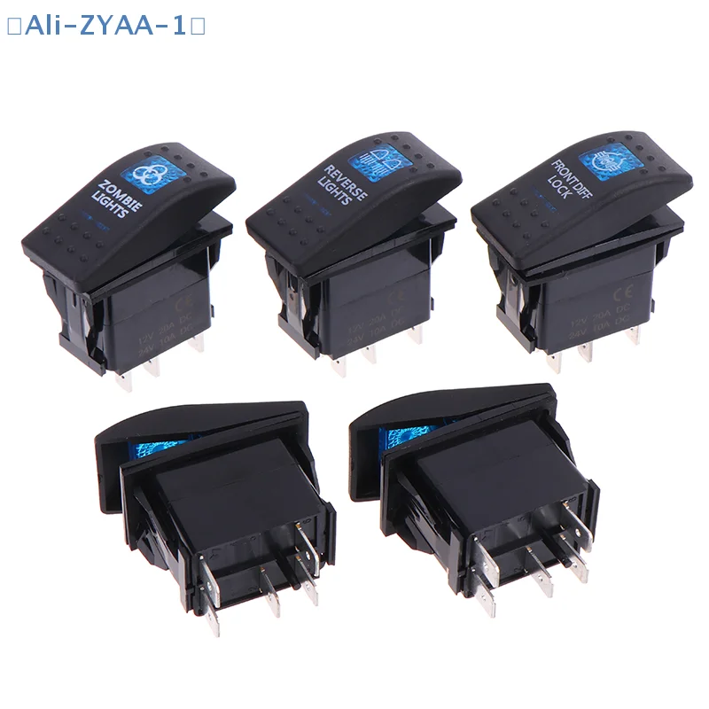 【ZYAA-1】5-Pin Auto-Schalter Boot LKW Lichtschalter Wasserdicht 12V/24V Bar-Stil Kippschalter Rückfahrlichtschalter