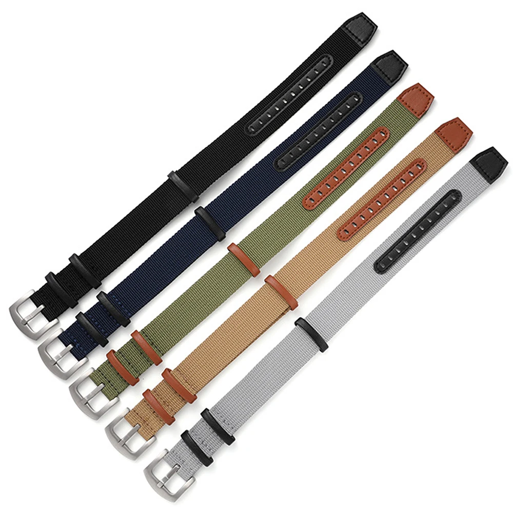 20mm 22mm Fashion Nylon Patch Leather Watch Band Nylon Canvas Watch Braided Strap Soft  Bracelet for Hamilton Khaki Field