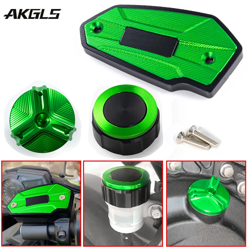 

For Kawasaki Z 900 Z 800 Z 650 Z650 Z900 Z800 2013-2024Motorcycle Rear Front Brake Fluid Cap And Fuel Cap Protection Accessories