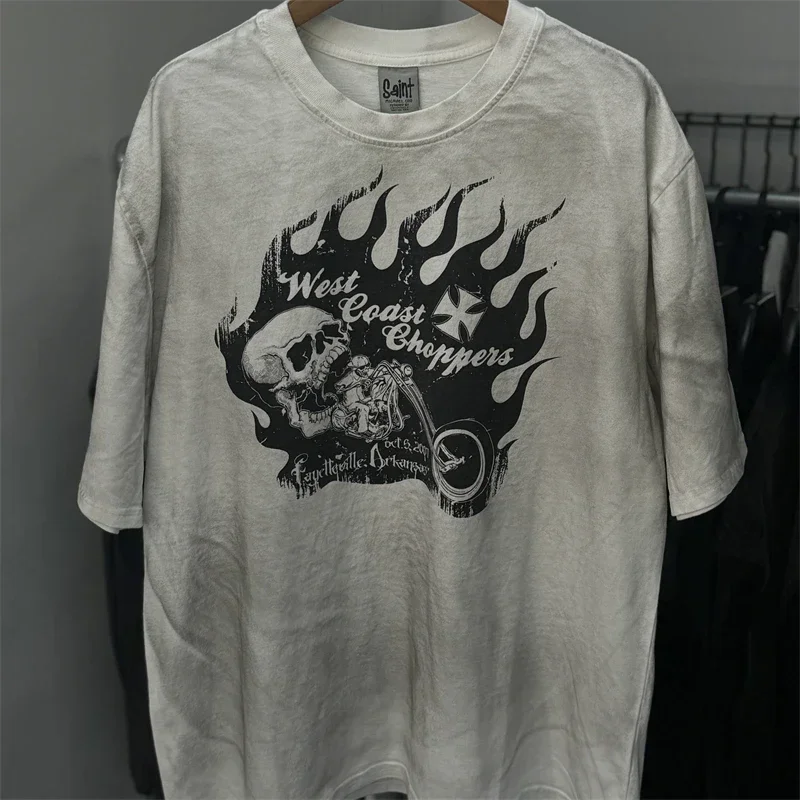 

SSSAINT LOUIS Punk Art Washed Box футболка ручной работы жилет футболка ограниченный выпуск высокого качества для мужчин и женщин