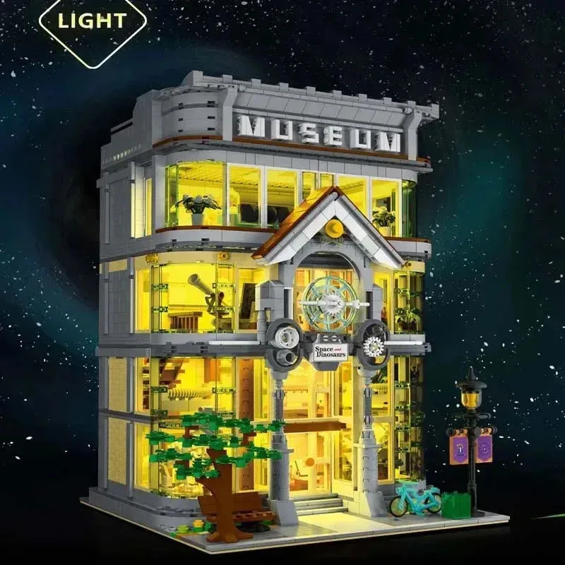 

3784 PCS Science Museum House Building Bricks Education View Architecture Model Blocks Toy Birthday Christmas10206