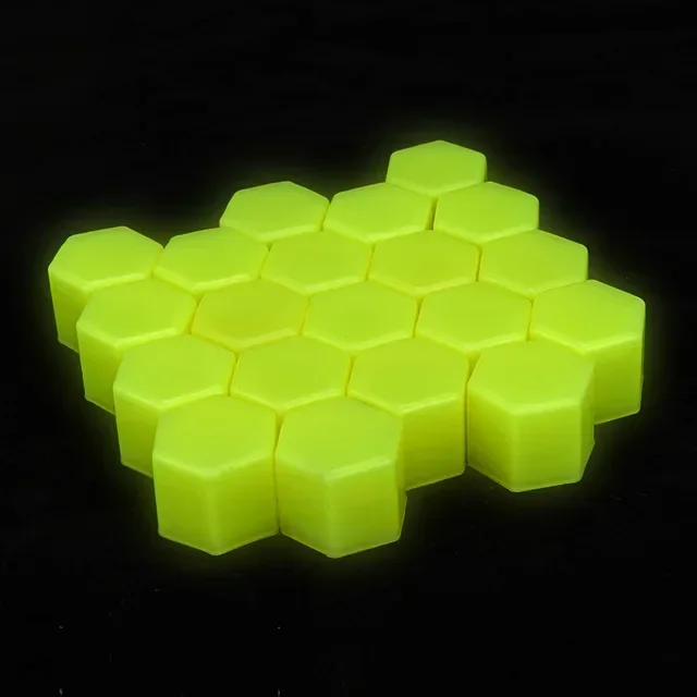 20 Stuks 17/19/21Mm Lichtgevende Auto Wielmoeren Schroefdoppen Siliconen Anti Botsing Beschermende Wielband Band Schroef Roest Proof Moer Doppen
