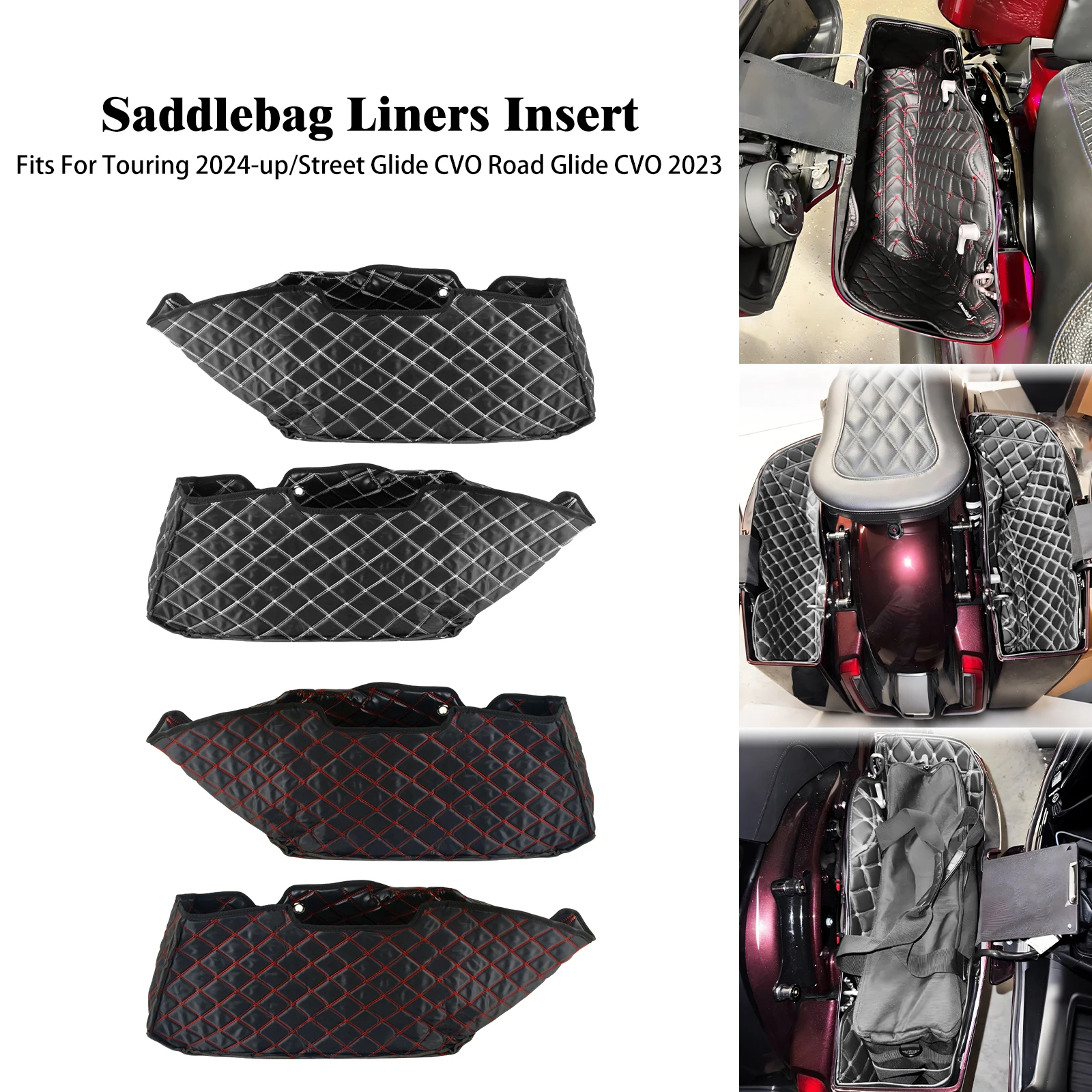 

Motorcycle Saddlebags Liner Bag Carpet Insert for Harley Touring Road King Electra Glide Ultra 2024-Up Street Glide CVO 2023