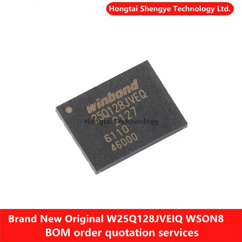 New Original Genuine SMT W25Q128JVEIQ WSON-8 3V 128M-bit Serial Flash Memory Chip