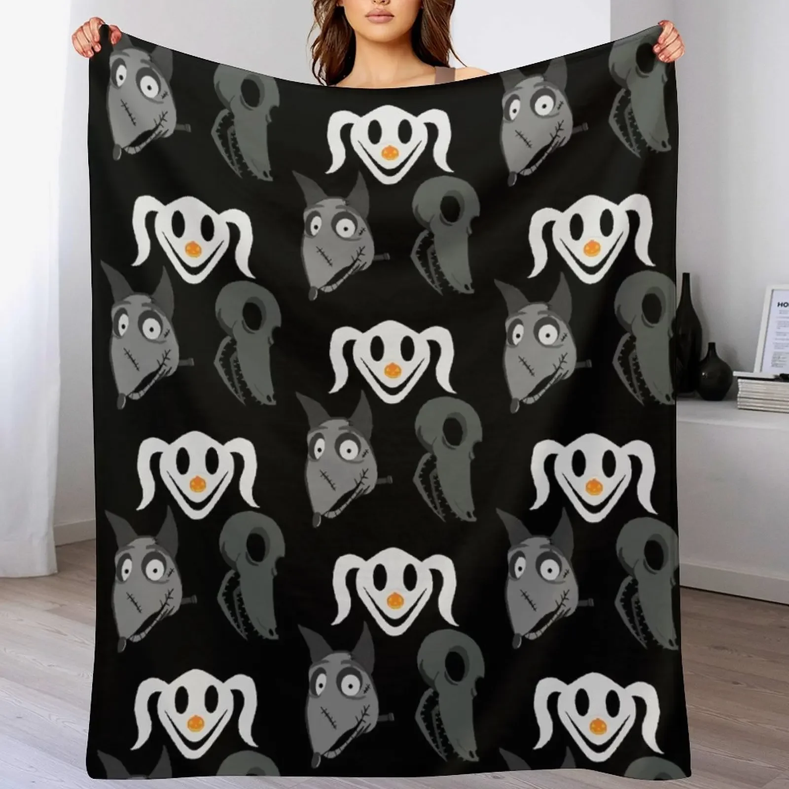 

burton dogs zero sparky and scraps Throw Blanket Versatile Cozy Throw Blanket for All Occasions