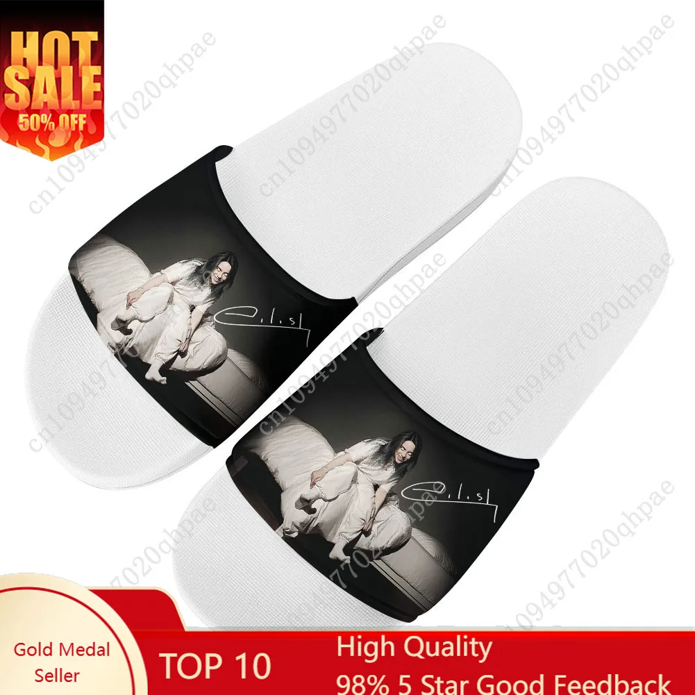 

Billie Eilish Slippers Home Bathroom Sandals Water Shoes Men Women Teenagers Indoor Poor Sandal Customized Summer Slipper