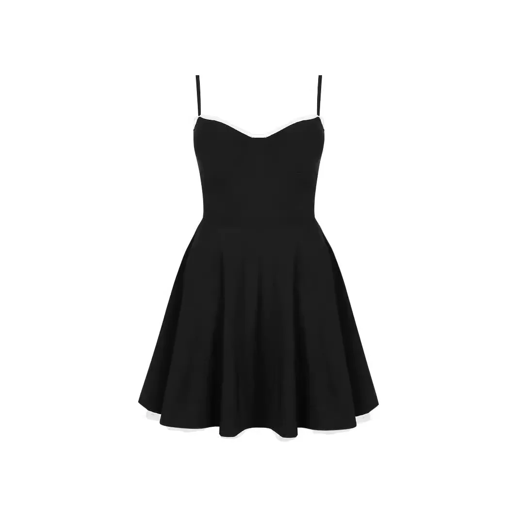 Summer High-grade Suspender Skirt Slim Backless Princess Dress Sexy Floral Dress