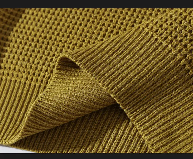 2026 Autumn Winter Men Pullovers Sweaters Knitted Top Round Neck Coarse Needle Full Sleeve Sweaters Solid Casual Loose Pullovers