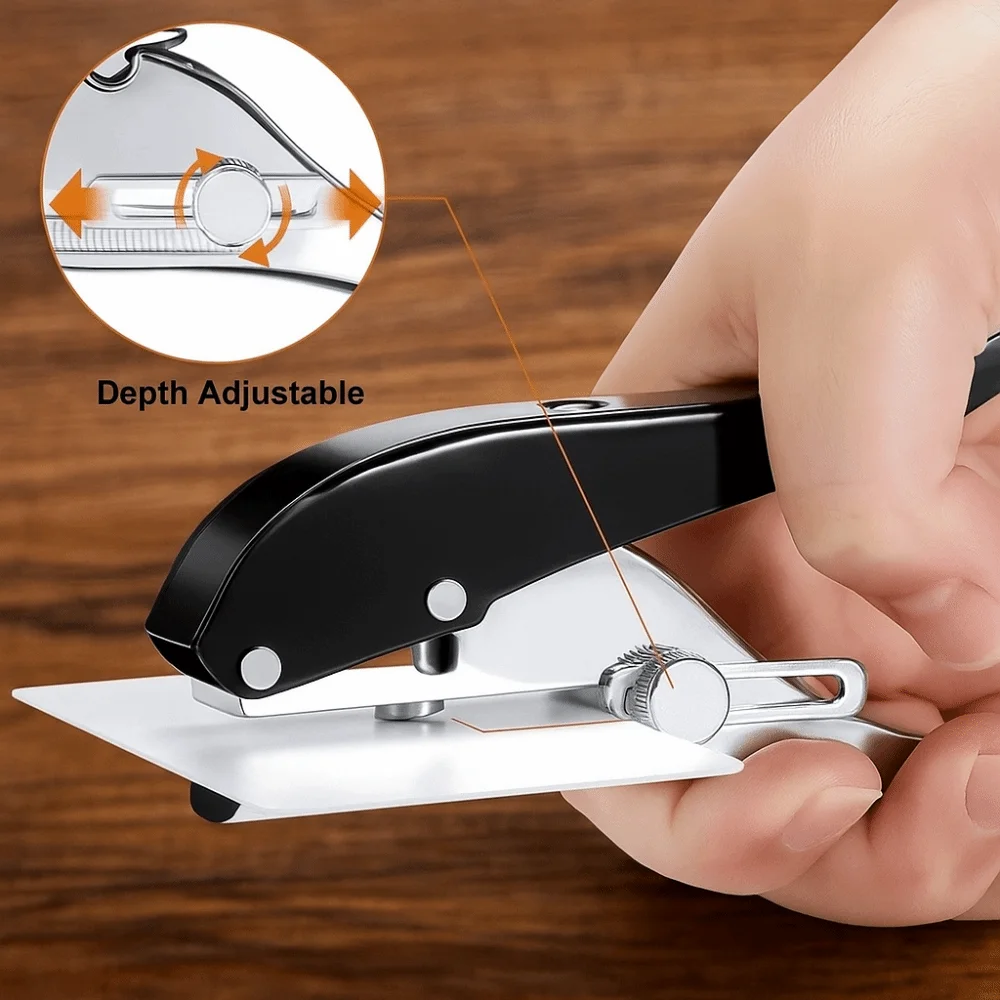 Spring-Loaded Carpentry Single Hole Puncher Manual Hole Card Woodworking Punching Pliers Edge Band Professional Punching Tool
