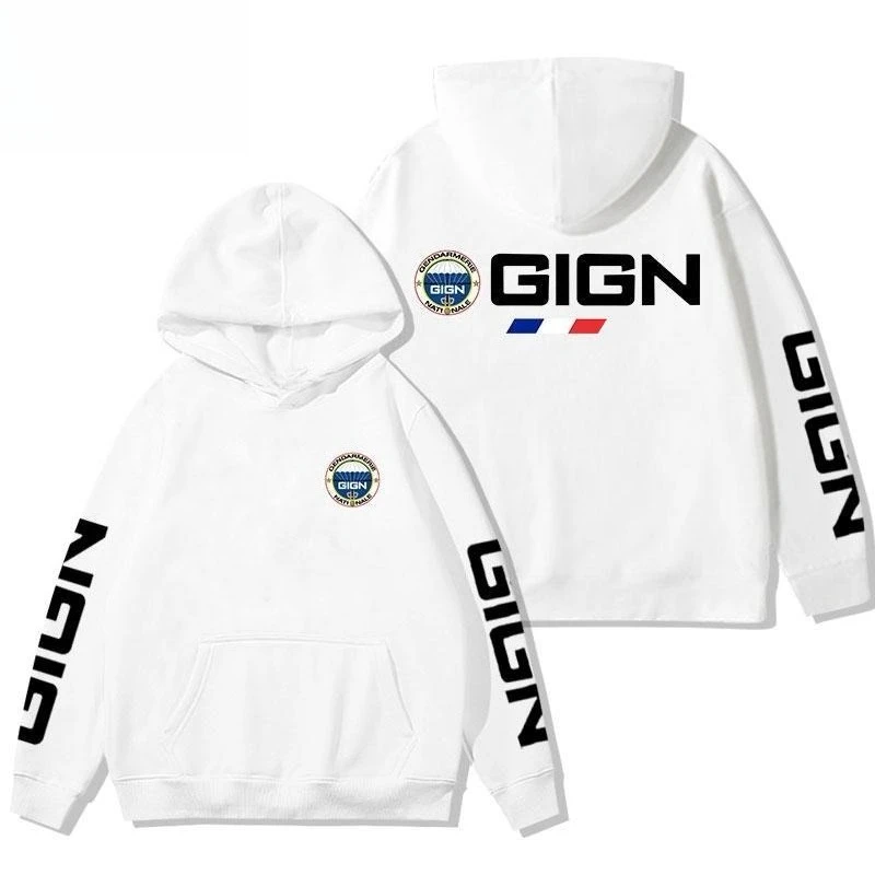 الفرنسية الوطنية الدرك الخدمة السرية معطف بقلنسوة GIGN قوة المهام المتنقلة 141 التكتيكية فضفاض البلوز الرجال رداء علوي غير رسمي