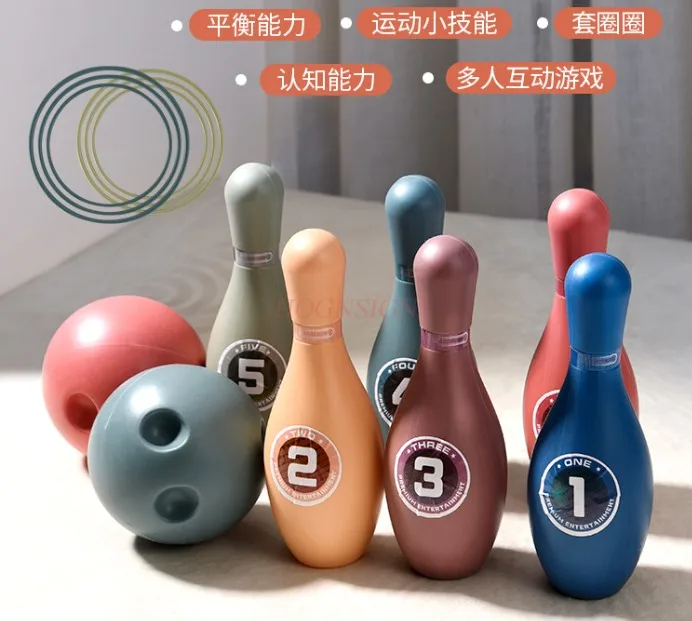 Children's tabletop bowling toys, ball games, elastic balls, girl parent-child interaction, boy puzzle