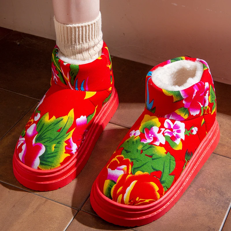 

Winter Women's Slippers Casual Plush Luxury Designer Woman Shoes Indoor Outdoor Fashion Platform Fuzzy Fur Ankle Boots Soft Warm