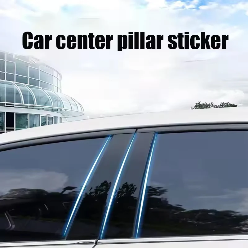 8PCS For Nissan Tiida Latio Versa Hatchback C11 2004~2012 Window Trim Cover Carbon B C Pillars Posts Stickers Cars Accessories view 6