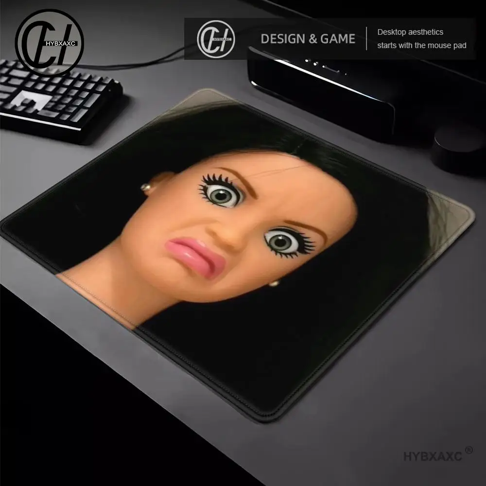 HD Funny Doll FaceMouse Pad Small Mouse Pad Desk Pad Desktop Computer Keyboard Wireless Mouse Boy Girl Gift for Play games