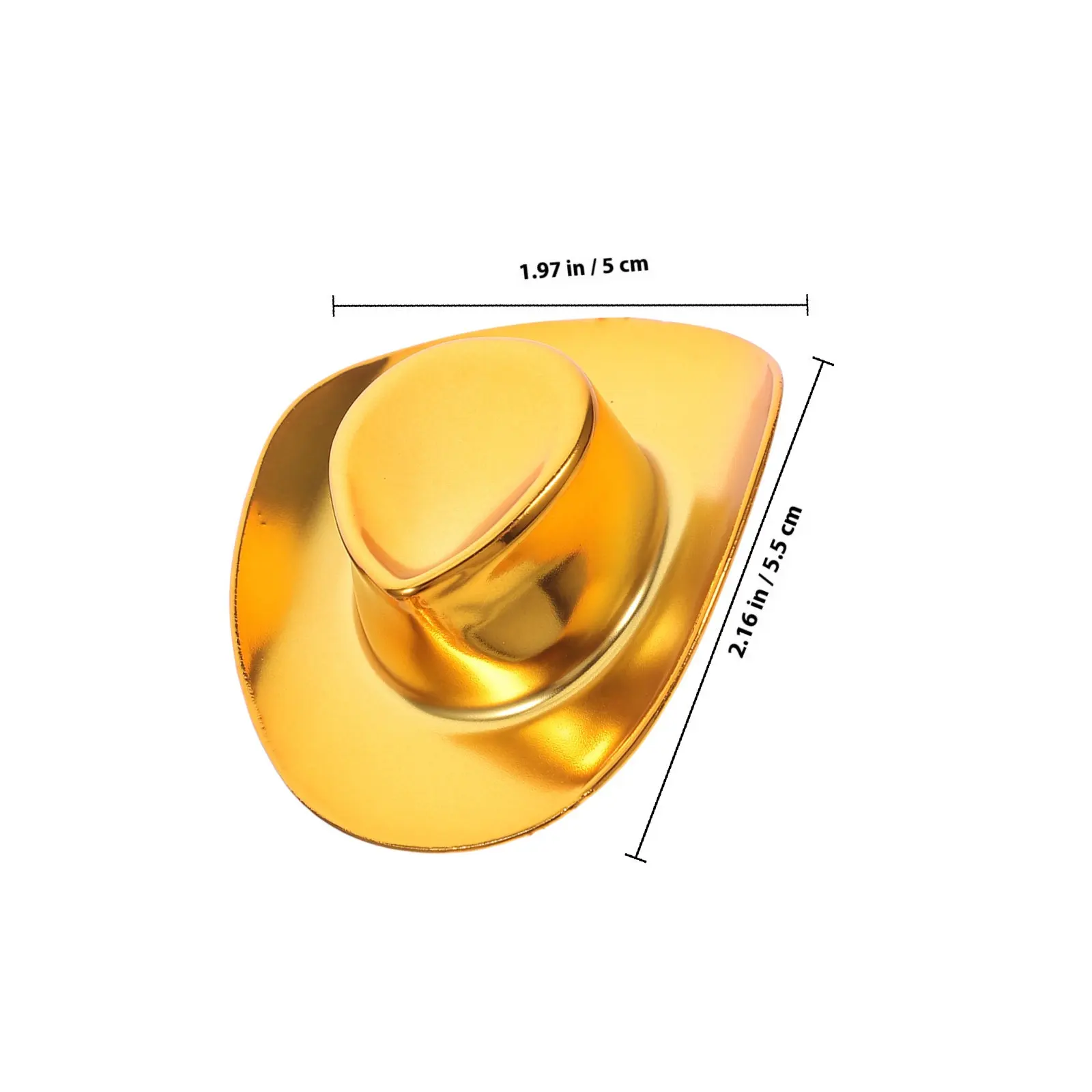 10 szt. Mini Brokatowe Kapelusze Kowbojskie Miniaturowe Kapelusze Westernowe Małe Kapeluszki do Rękodzieła DIY Dekoracje na Przyjęcia Urodzinowe Akcesoria