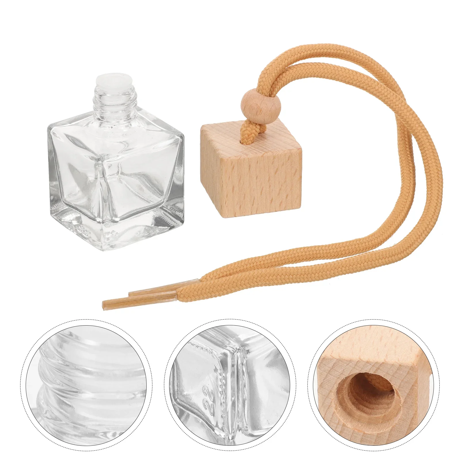 

Бутылка для духов с квадратной крышкой, подвесные автомобильные бутылки с ароматом, контейнеры для диффузора, пустые бутылки, освежитель воздуха для интерьера