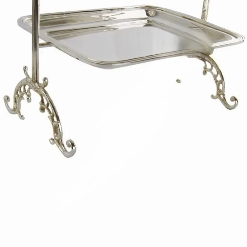 Classical style Traditional design Silver cake stand Royal style 3 rectangular metal racks Home decoration