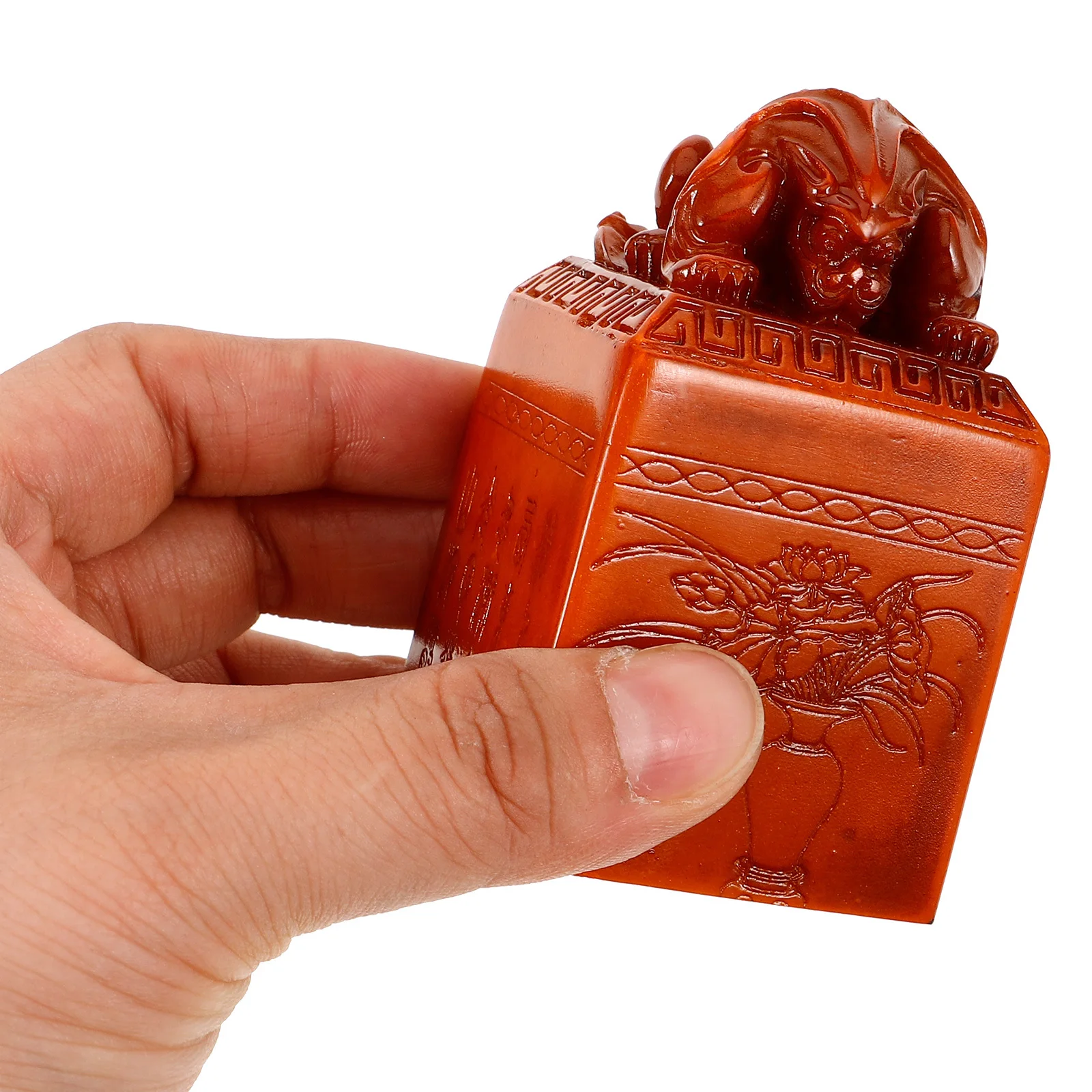 

DIY Chinese Style Ink Pad Seal Stone Name Stamp Craft Scrapbook Invitation Letters Cards Personalized Engraving Durable Gift