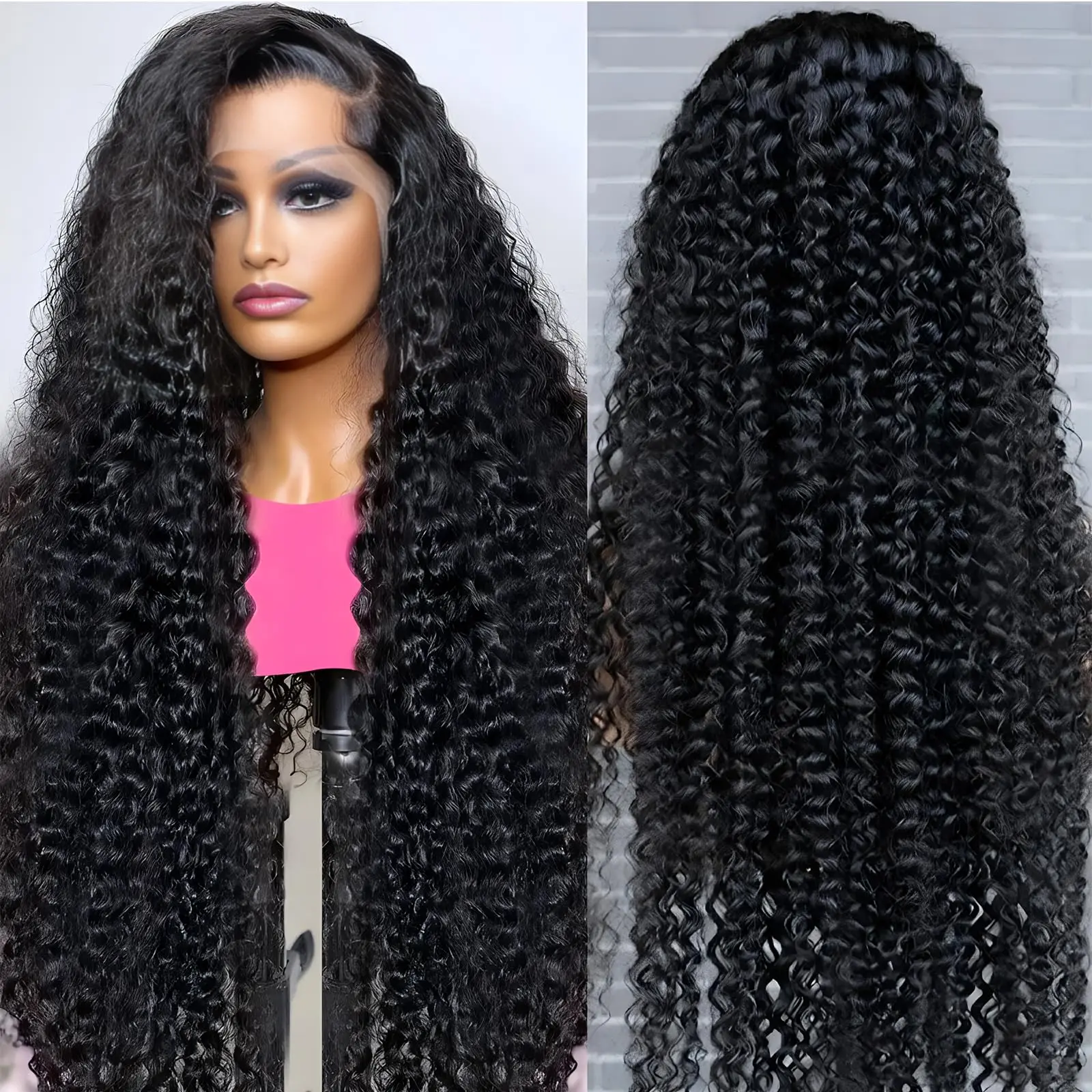 13x4 HD Lace Front Wigs Human Hair Pre Plucked 13x6 Deep Wave Lace Front Wigs Human Hair Wigs for Black Women 28 Inch