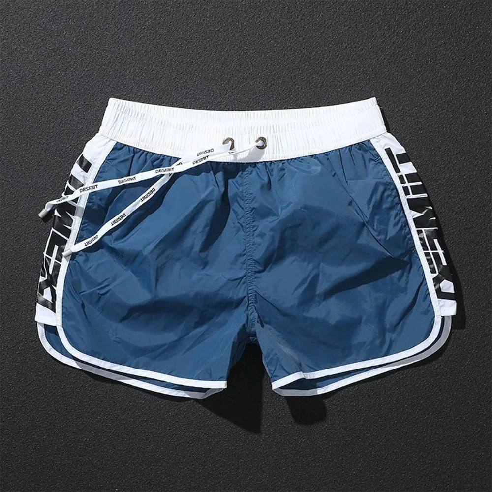 Mens Beach Shorts Swimming Trunks Gym Train Sports Shorts Summer Fashion Color Matching Jogging Running Shorts Men\'S Clothing