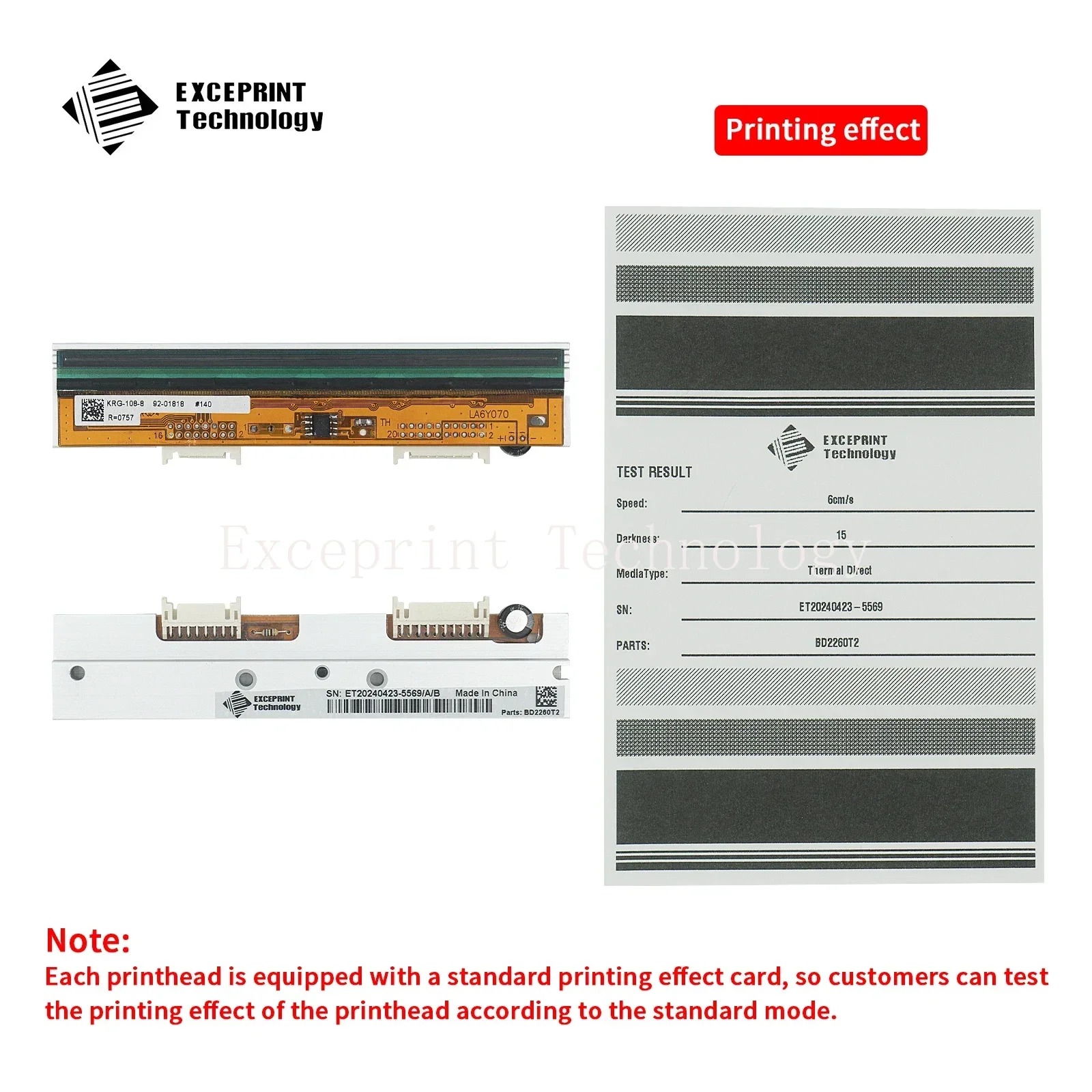 PHD20-2260-01 203dpi Thermal Printhead for Datamax M-4206 Mark II M-4208 Mark II Barcode Label Printer,Brand New